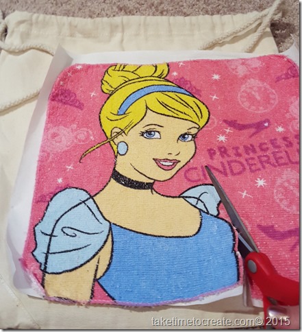 diy Cinderella magic towel drawstring bag