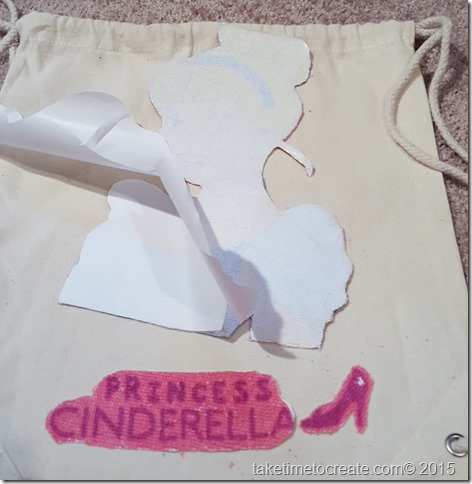 diy Cinderella magic towel drawstring bag