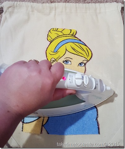 diy Cinderella magic towel drawstring bag