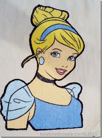 diy Cinderella magic towel drawstring bag