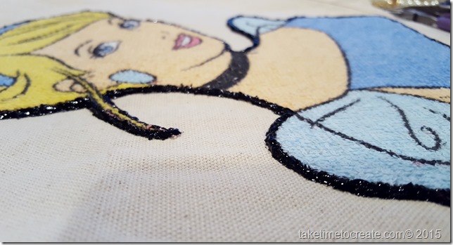 diy Cinderella magic towel drawstring bag