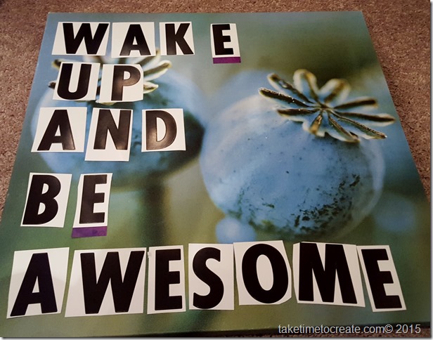 wake up and be awesome diy project