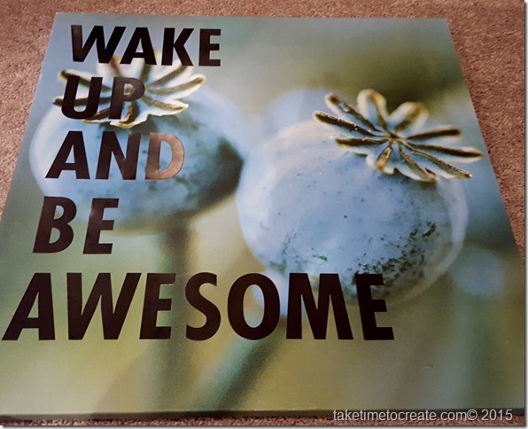 wake up and be awesome diy project