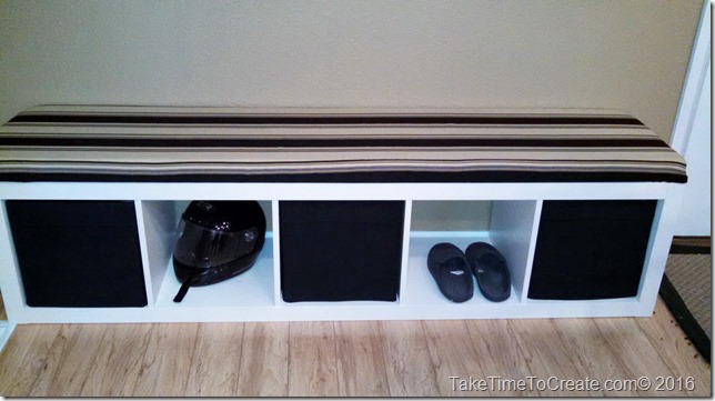 Turn an Ikea bookcase into a bench