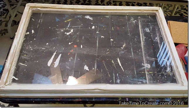 Repurpose an old window into a Chalkboard