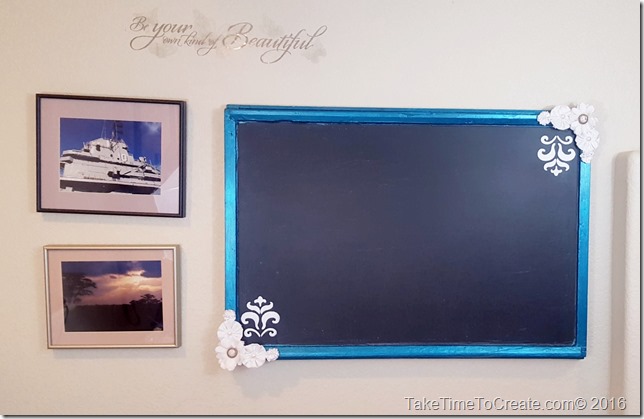 Repurpose an old window into a Chalkboard