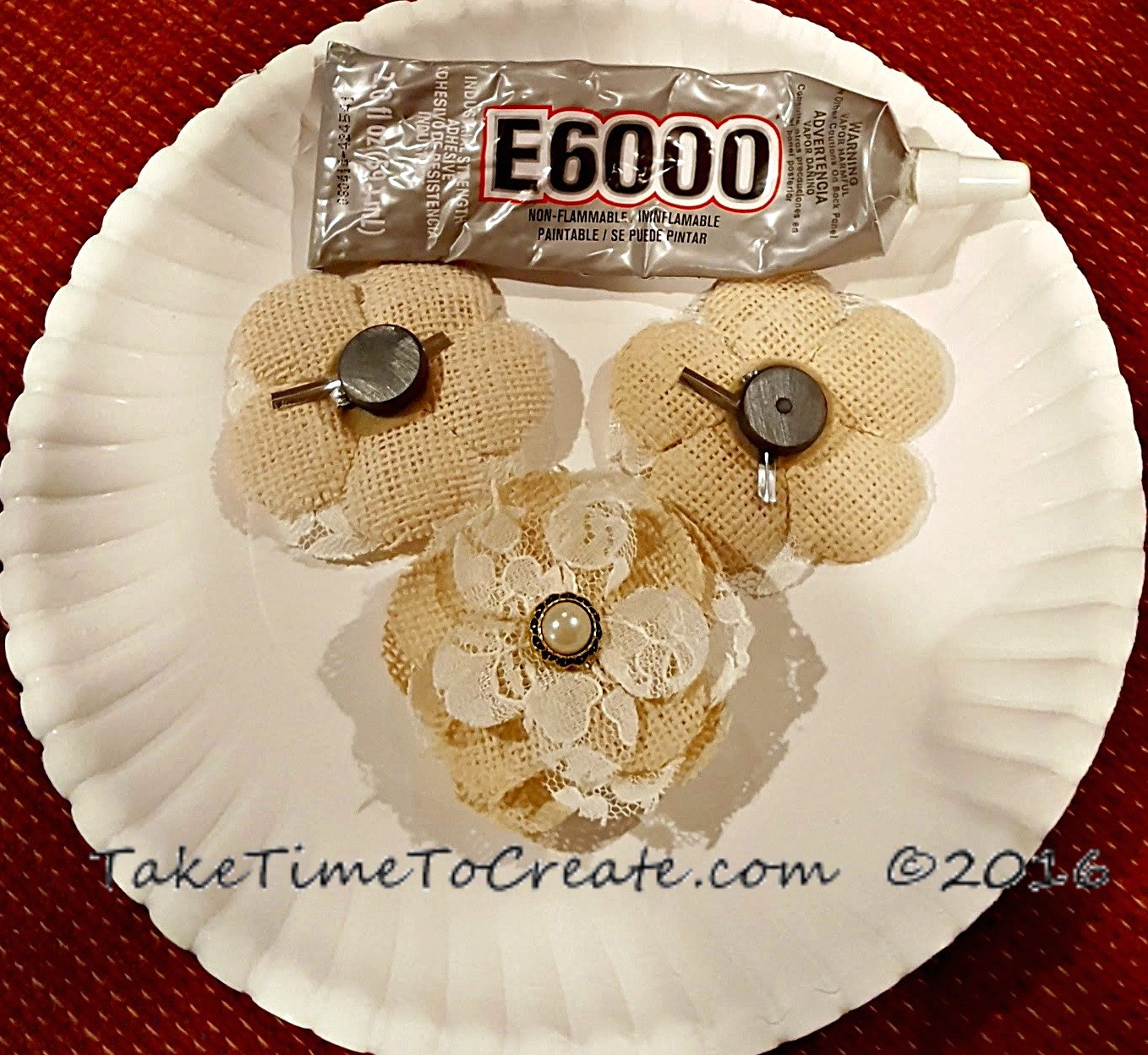 glue magnets to flowers