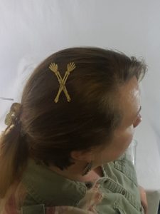 arm bones hair clip