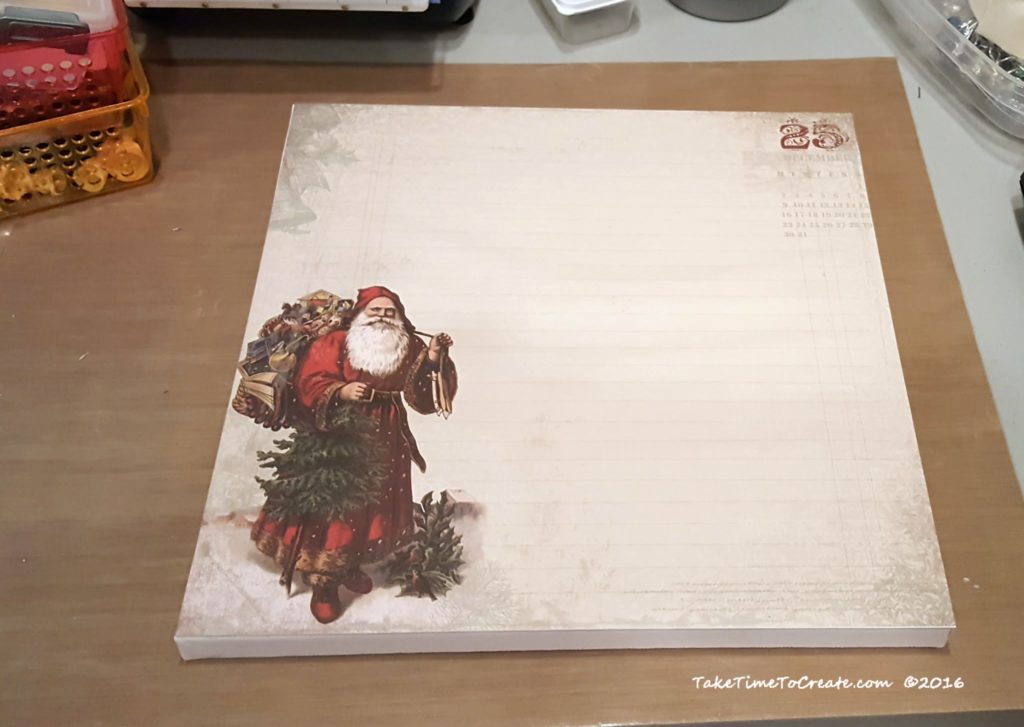 santa on canvas