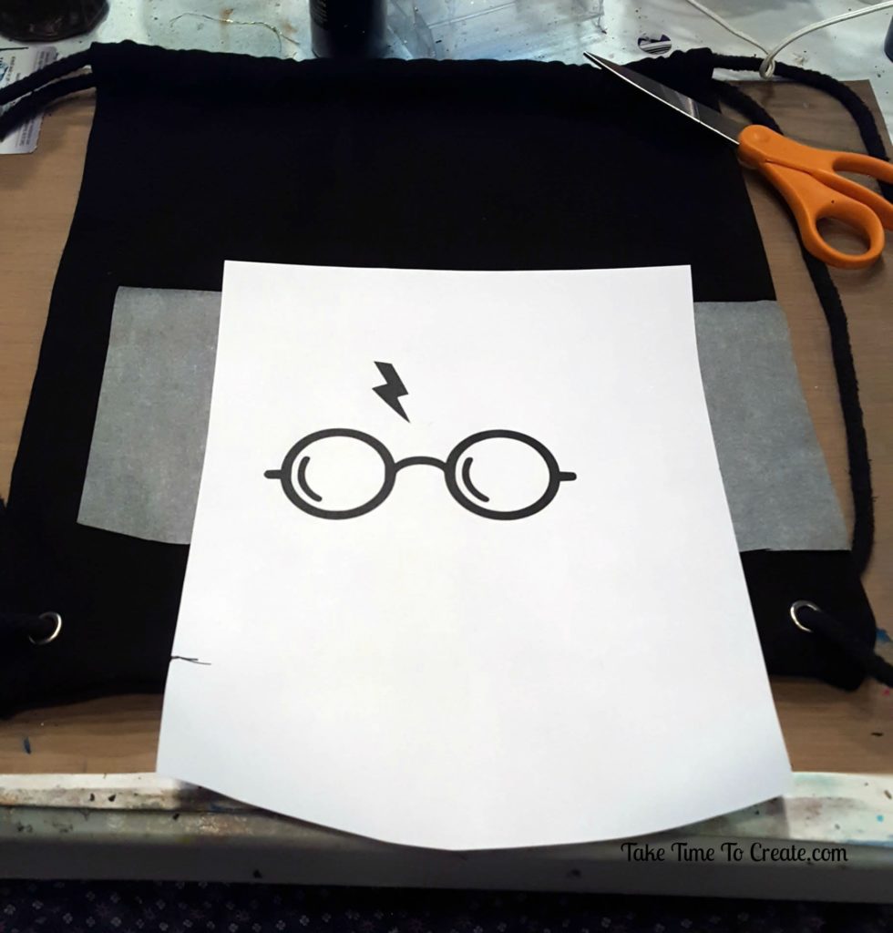 diy harry potter drawstring backpack