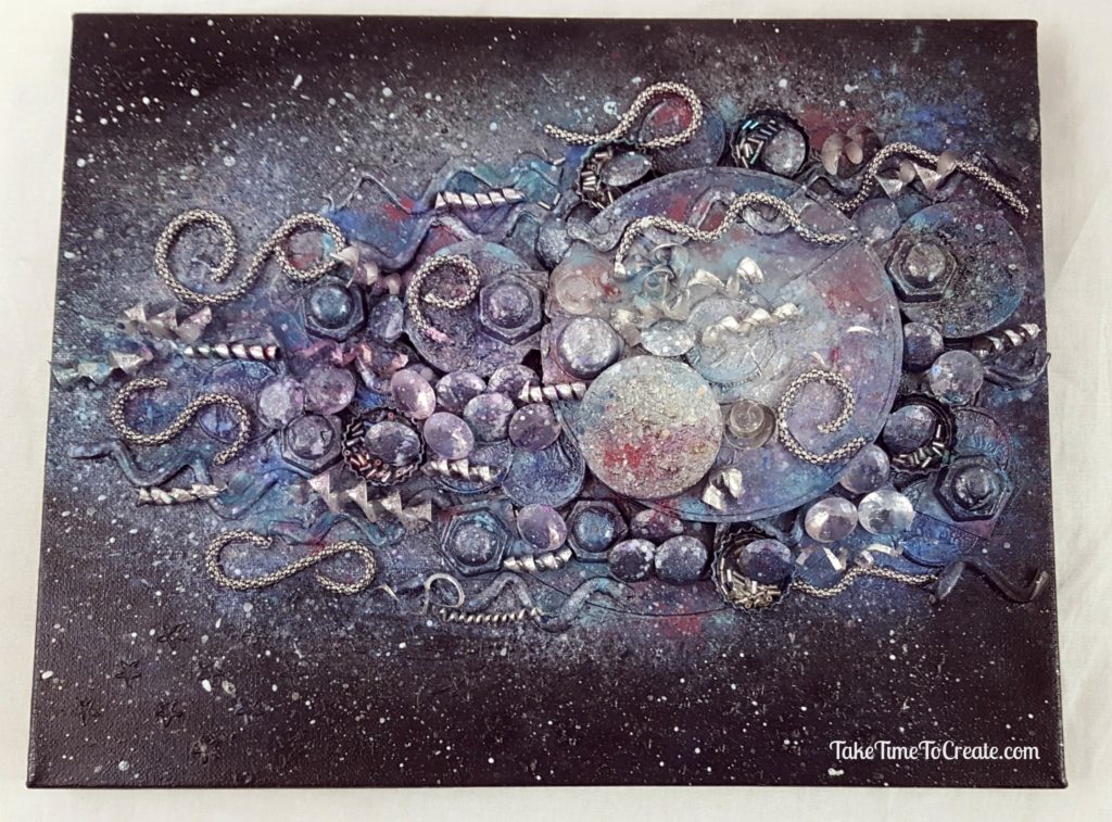 galaxy mixed media canvas