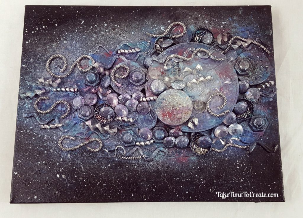 galaxy mixed media canvas