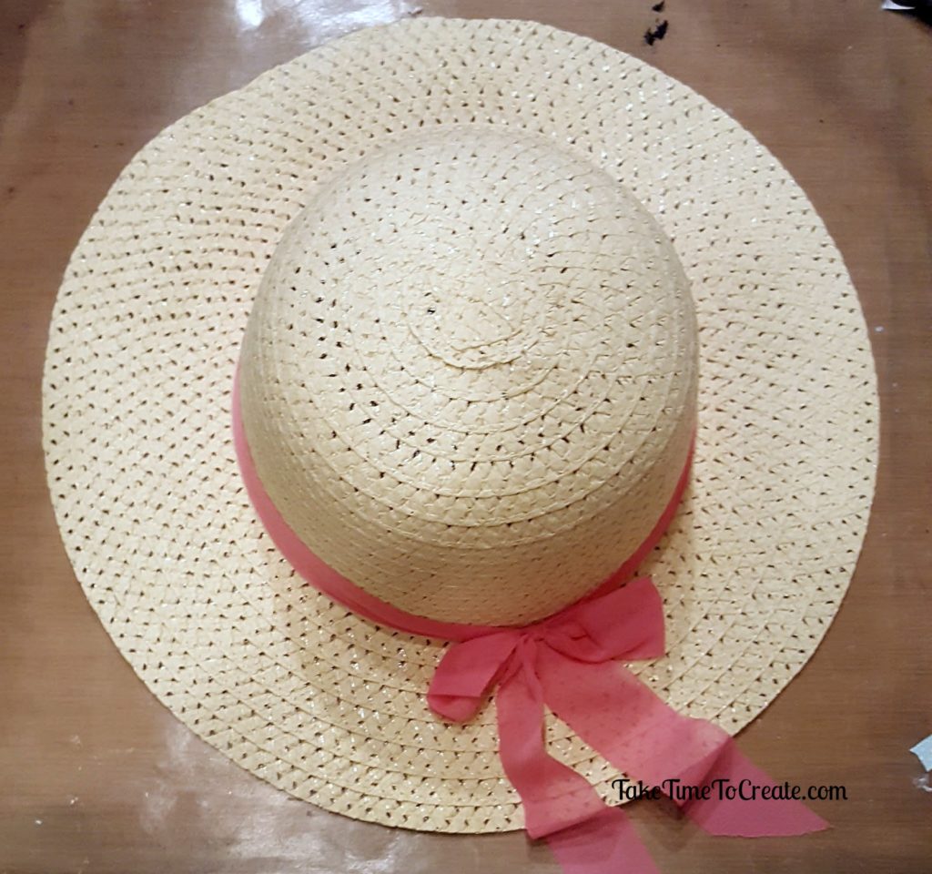 diy straw flower hat