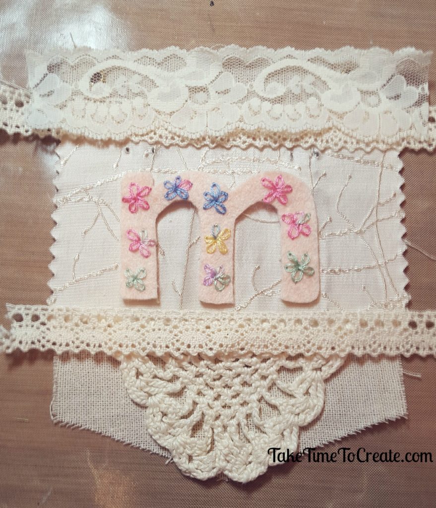 Imagine embroidery garland bunting