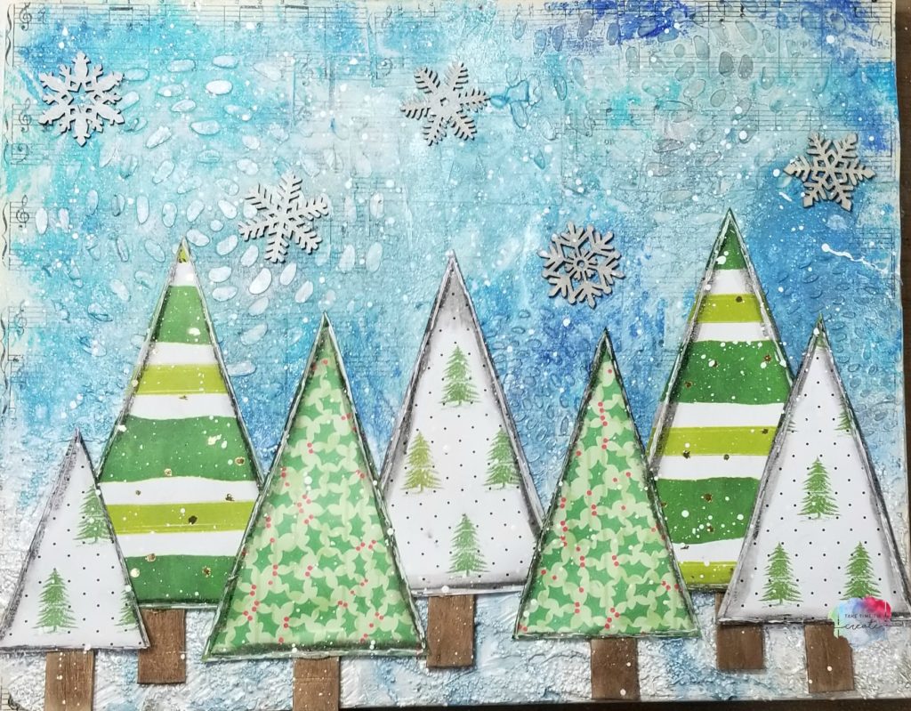 Christmas Tree Mixed media Canvas