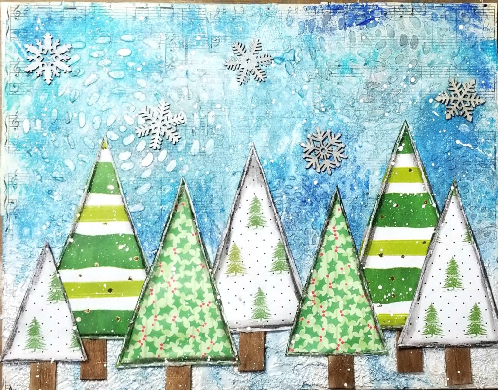 Christmas Tree Mixed media Canvas