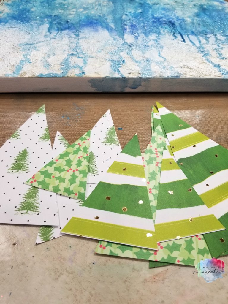 Christmas Tree Mixed media Canvas