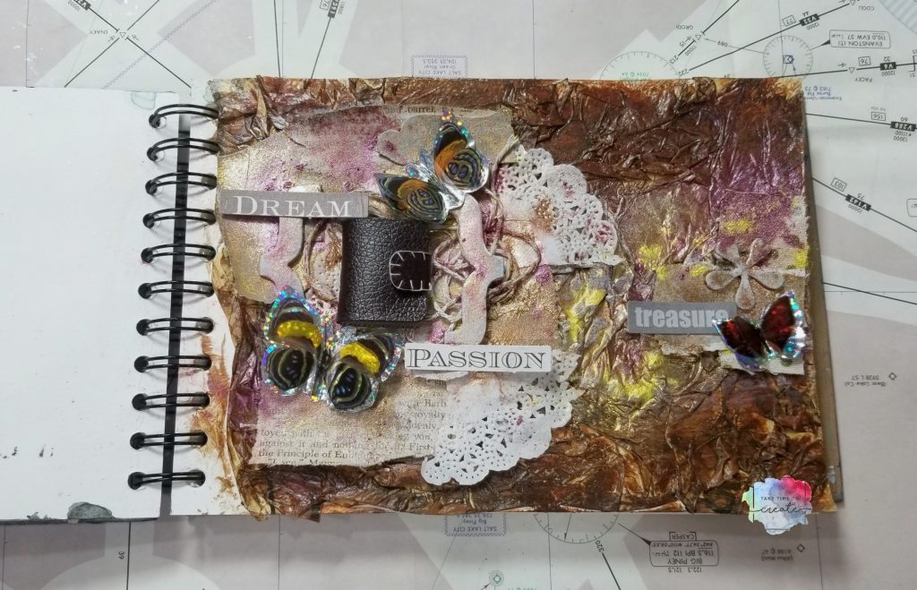 Faux leather art journal