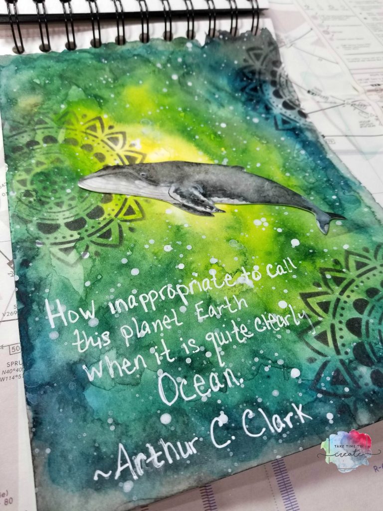 watercolor galaxy art journal