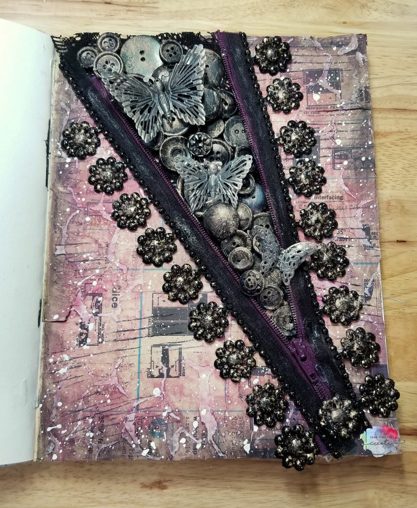 Zipper Art Journal Page