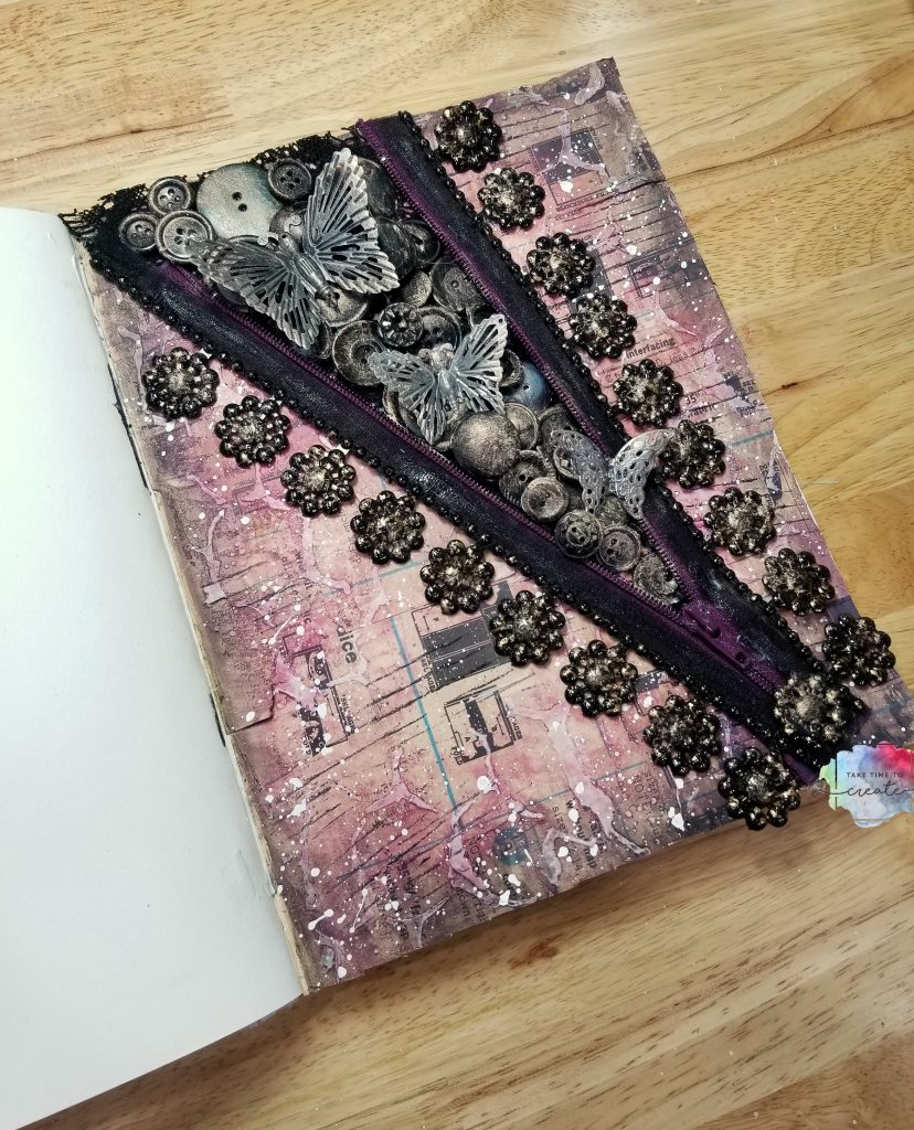 Zipper Art Journal Page