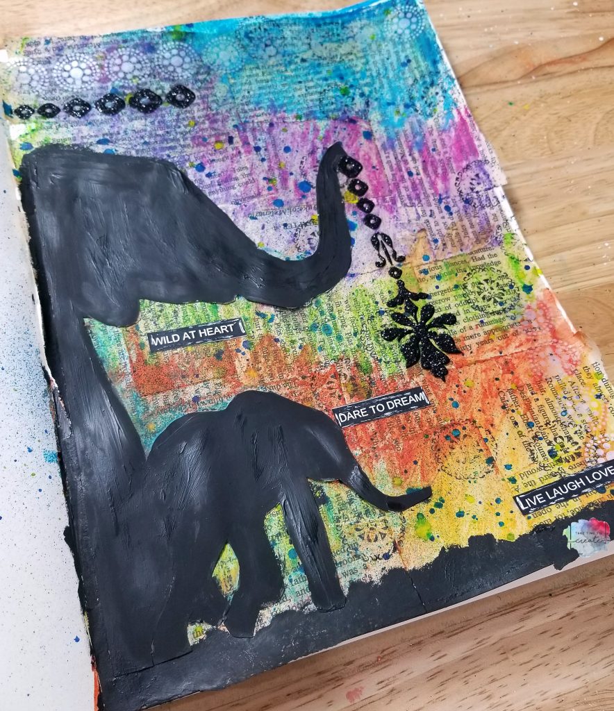 Elephant art journal page