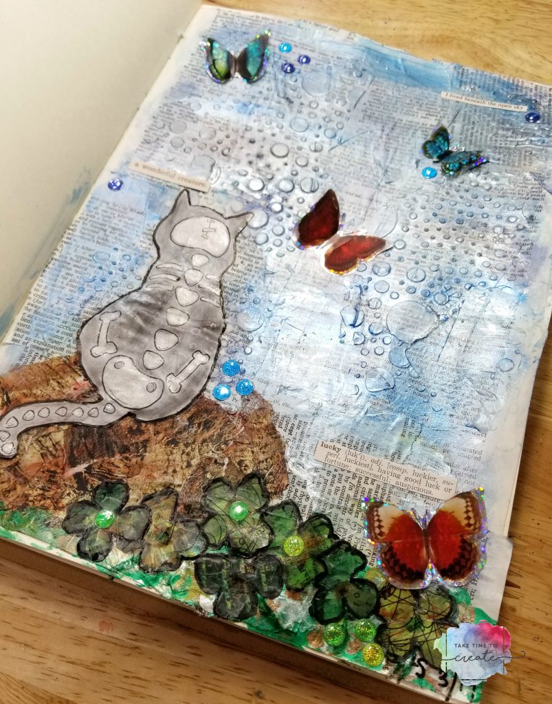 Cat and butterflies March Oddball Challenge