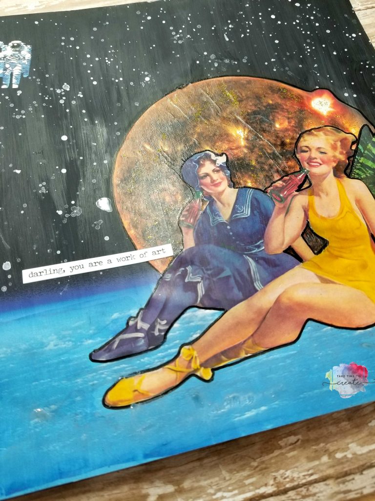 Space Beach Girls Collage