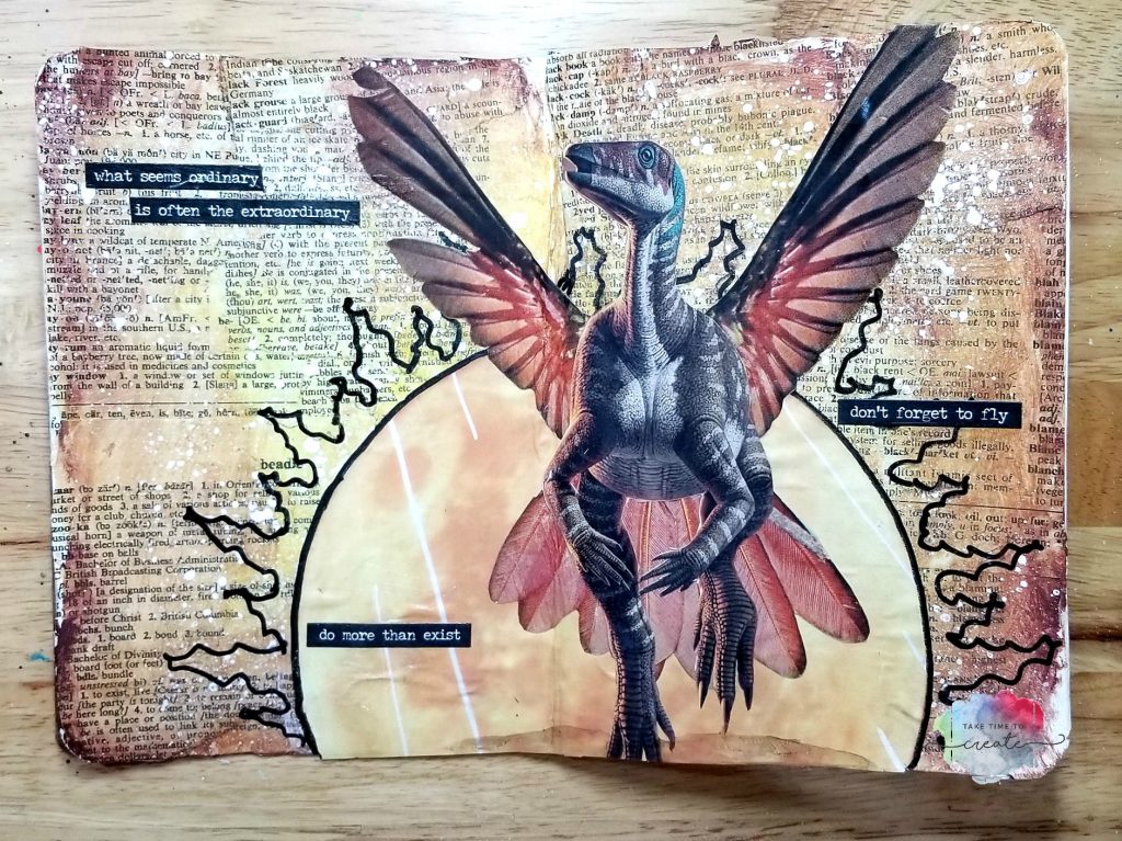 Dinosaur Bird Collage