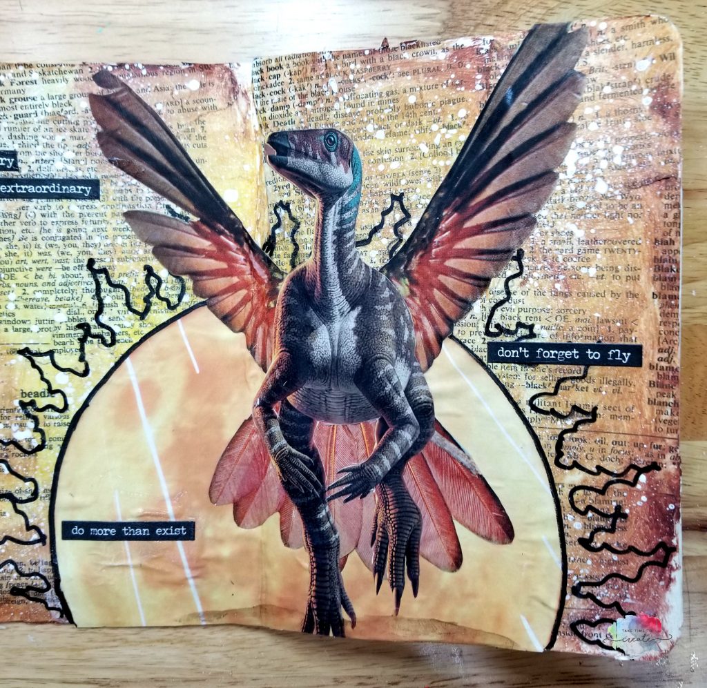 Dinosaur Bird Collage