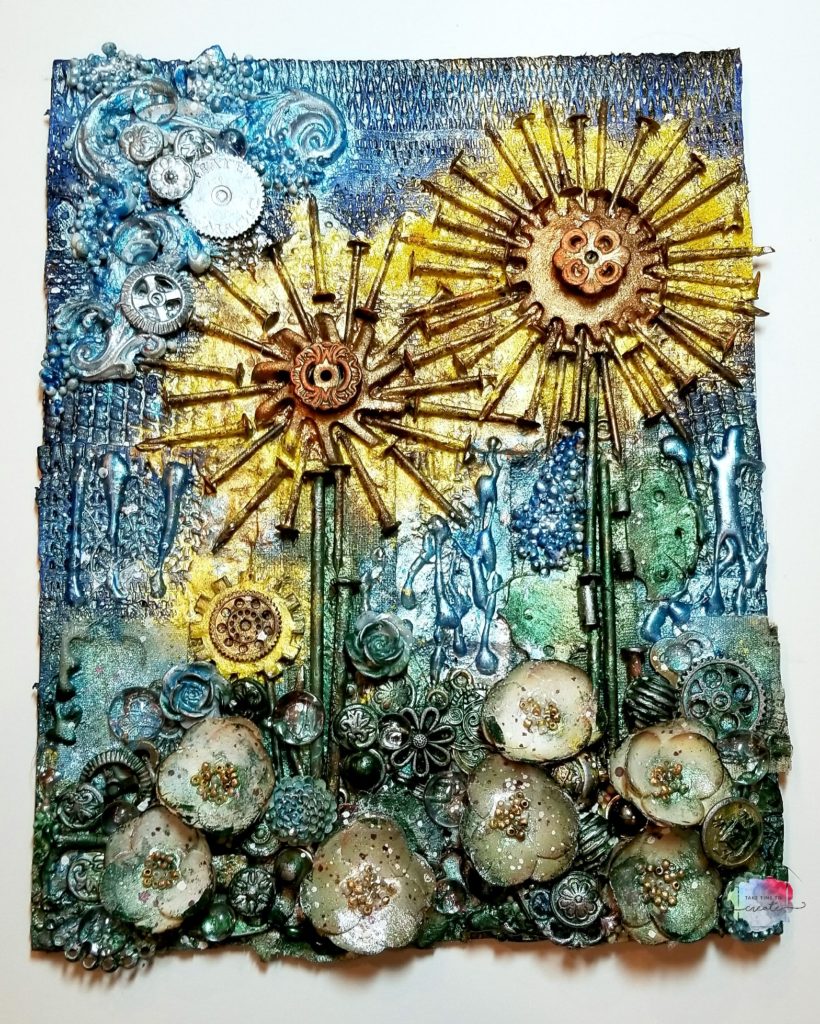 Sunflower Mixed Media Canvas - Take Time To Create